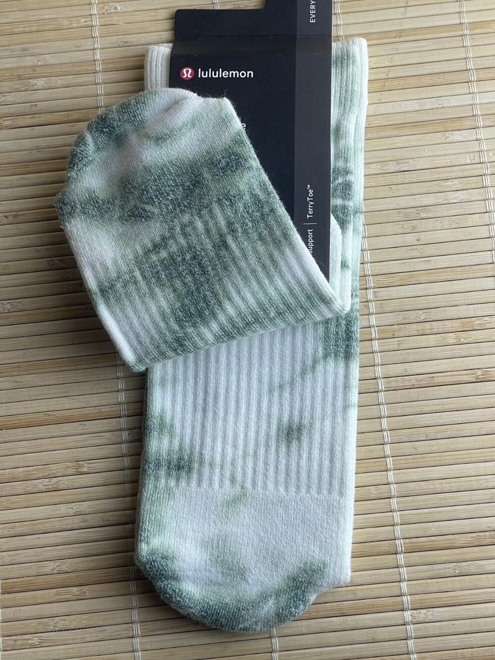 Lululemon Daily Stride Crew Sock - Green Tie Die - Menâs Size XL (12.5-14) NWT